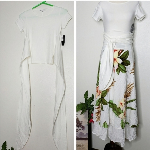 Wrap Tie Criss Cross Top Crop White Unique Bohemian Boutique Womens Extra Long - Picture 9 of 12